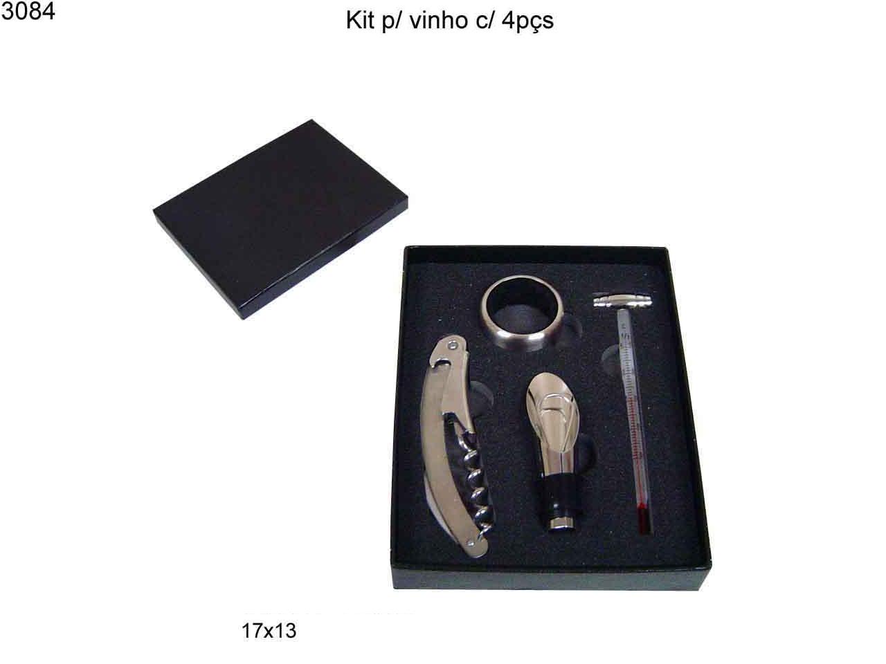 Kit p/ vinho c/ 4 peças (3084)
