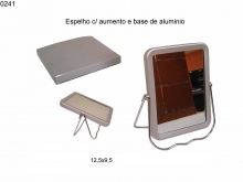 Espelho c/ aumento e base de aluminio (0241)