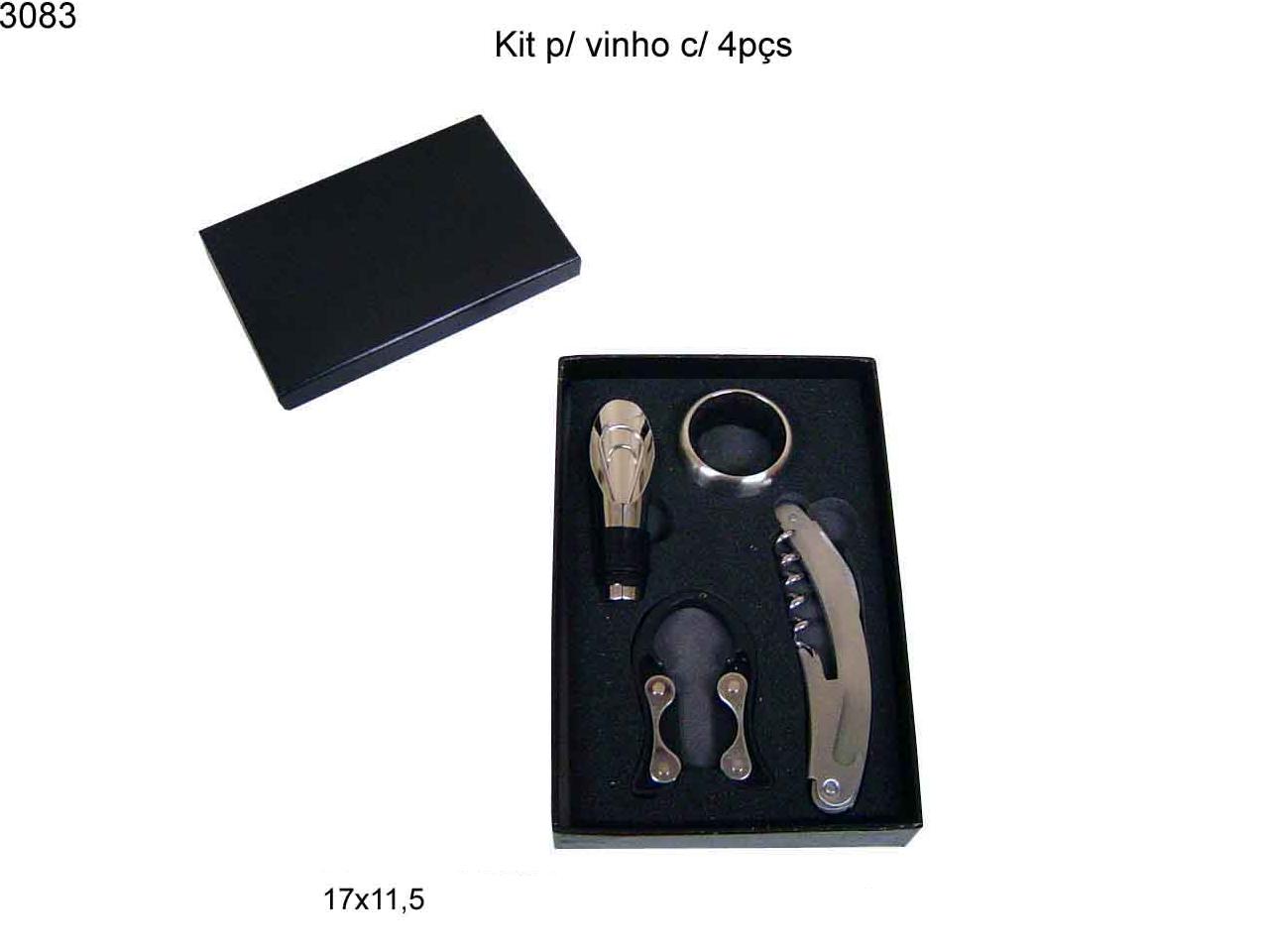 Kit p/ vinho c/ 4 peças (3083)